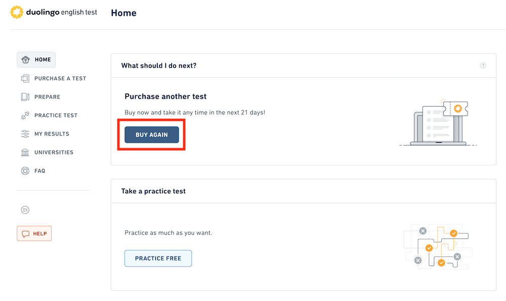 Duolingo English Test: Buy now