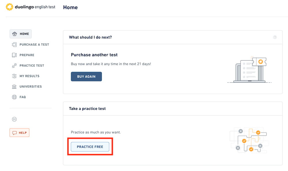 Duolingo English Test: Practice test